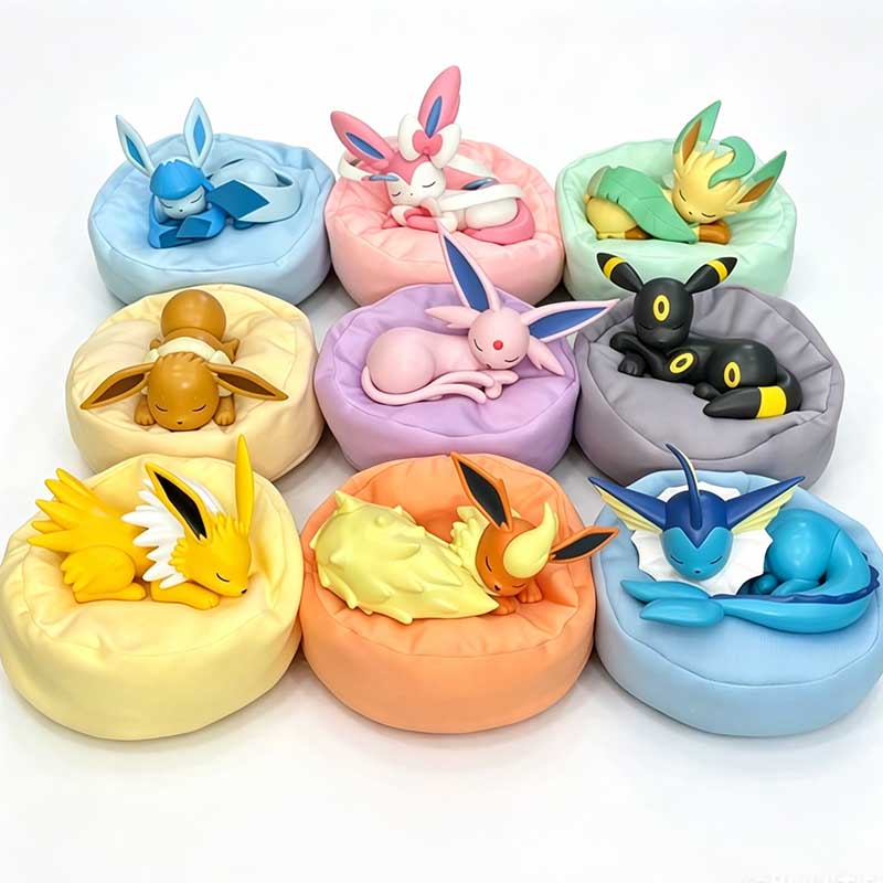 Model Kit Eevee - 9pcs Anime Pokémon Eevee Figure Blind