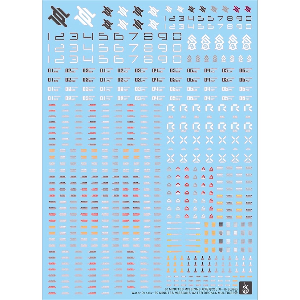 Model Kit Decals - Multiuse 2 Fluorescent Water Decals For