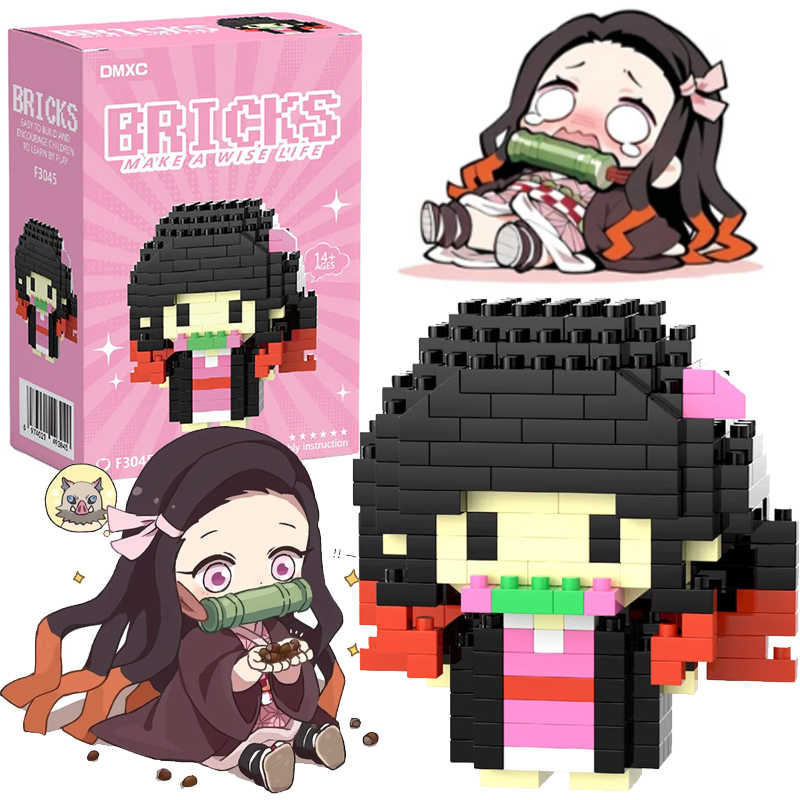 Model Kit Nezuko - Demon Slayer Block Micro Building Kamado