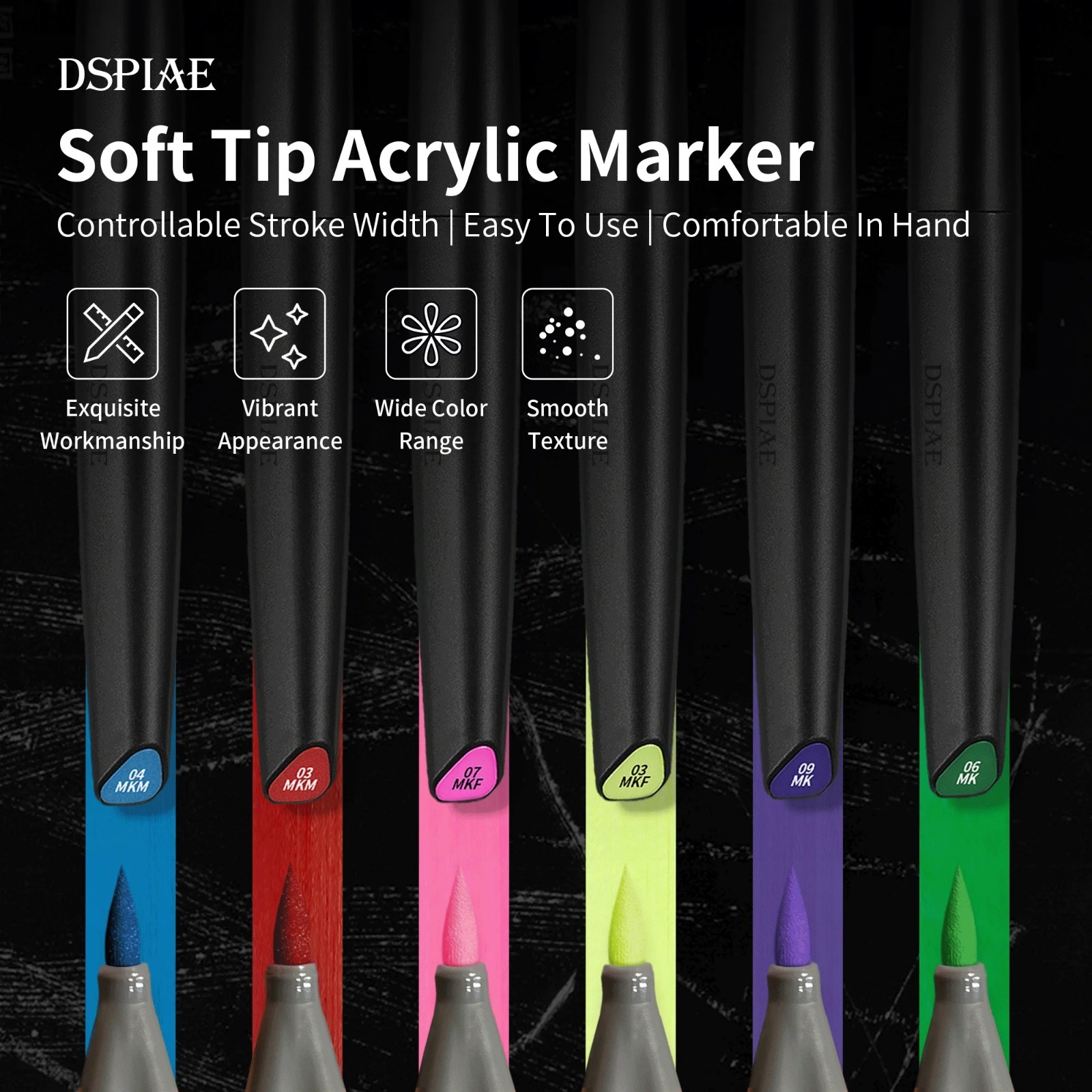 Model Kit Markers - DSPIAE Soft Tip Water Based Marker