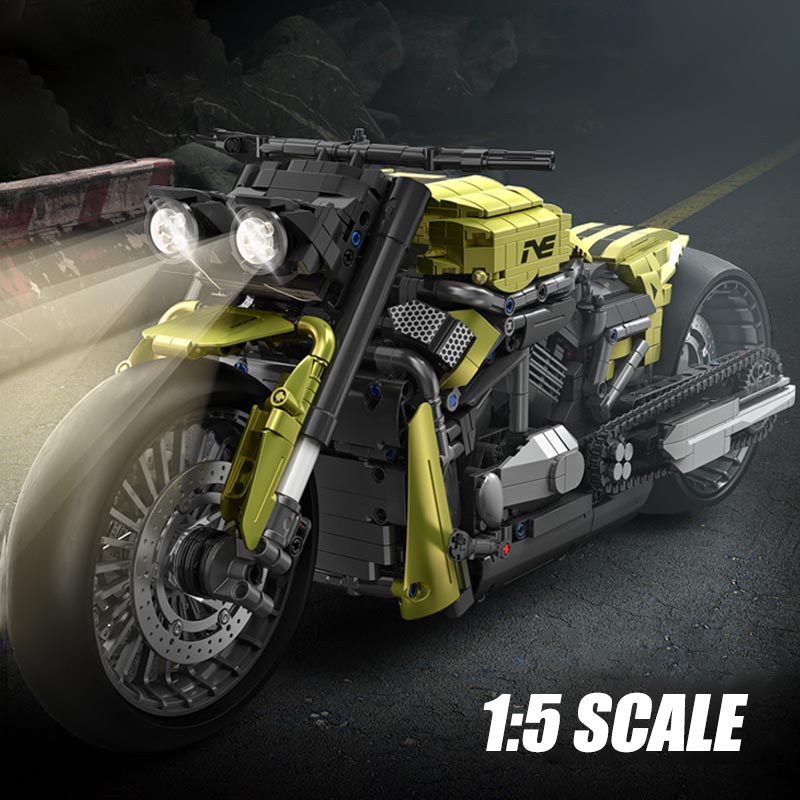 Model Kit Vespa - Technical City 2427pcs Harleyed Motorcycle MOC