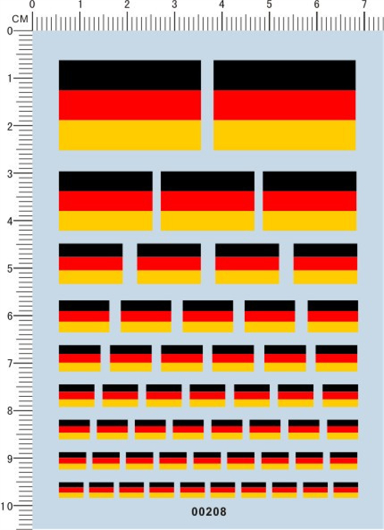 Model Kit Water Decal - Germany Flags Water Slide Decals for