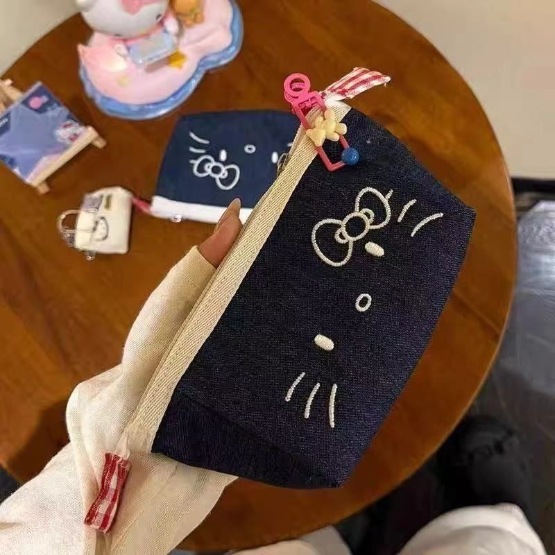 Model Kit Markers - Hello Kitty Inspired Jeans Pencil Pouch