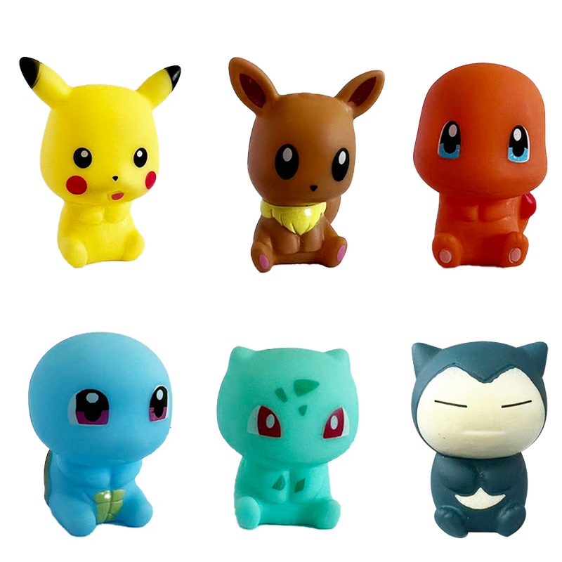 6Pcs Pokemon Bath Toys Pikachu - Model Kit Eevee ulasan dan harga