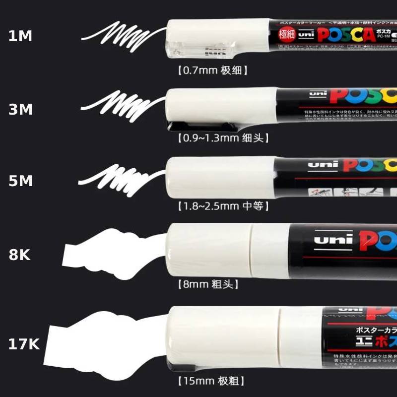 Posca White Marker Brush, Perm - Model Kit Markers ulasan dan harga