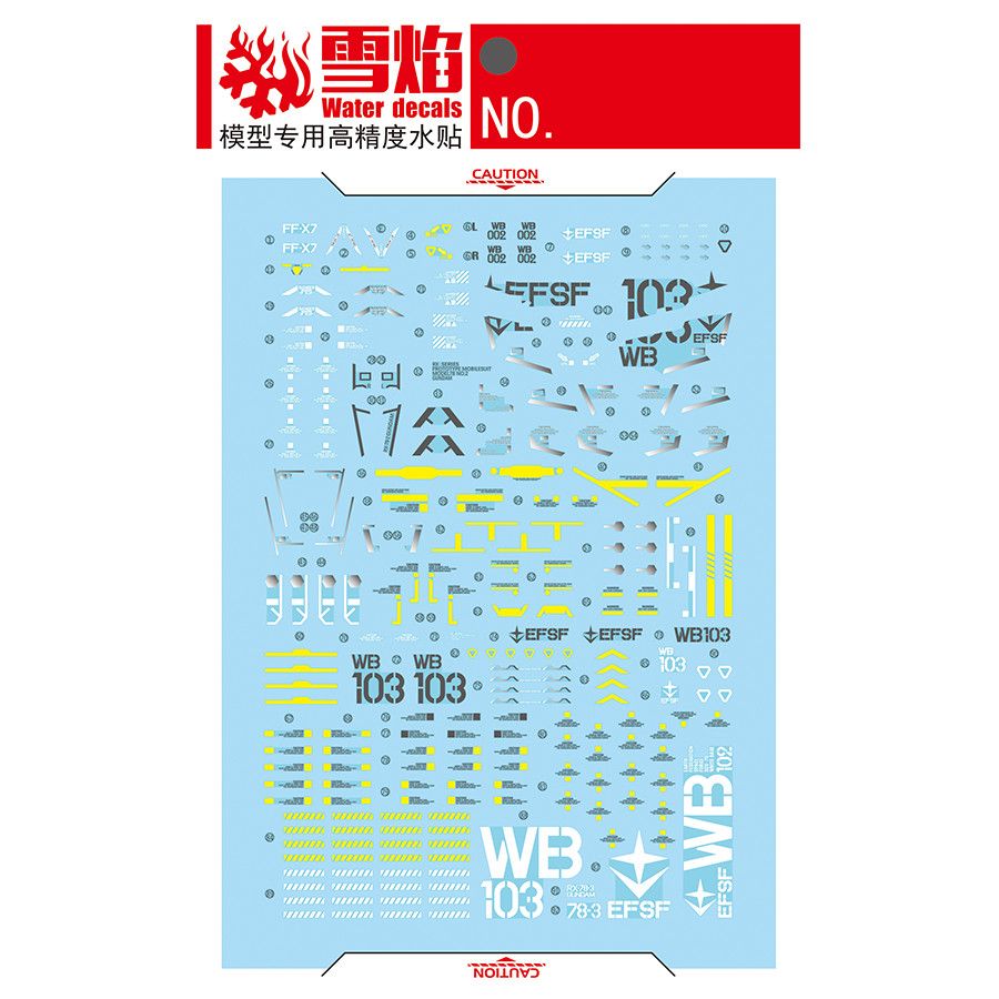 Model Decals  Studio PGU RX-78 - Model Kit Water Decal ulasan dan harga