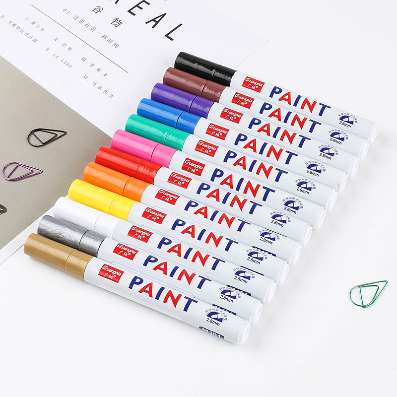 12Pcs White Paint Markers Pens - Model Kit Markers ulasan dan harga