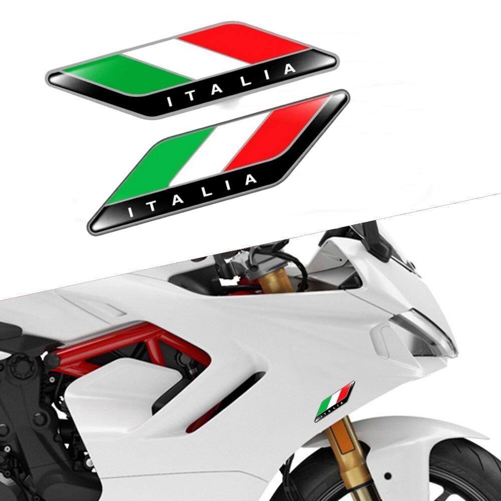 2Pcs/Pair 3D Tricolor Flag Emb - Model Kit Vespa ulasan dan harga