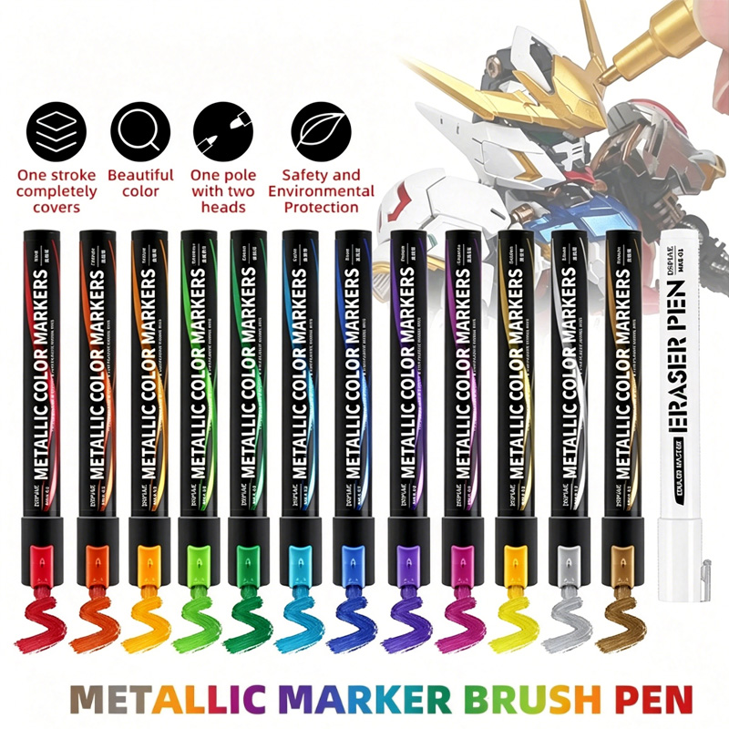 Metallic Markers Colouring Pen - Model Kit Markers ulasan dan harga