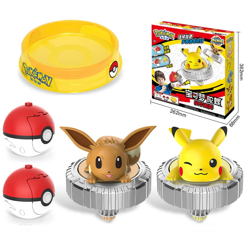 5pcs Pokemon Rotating Top Toy  - Model Kit Eevee ulasan dan harga
