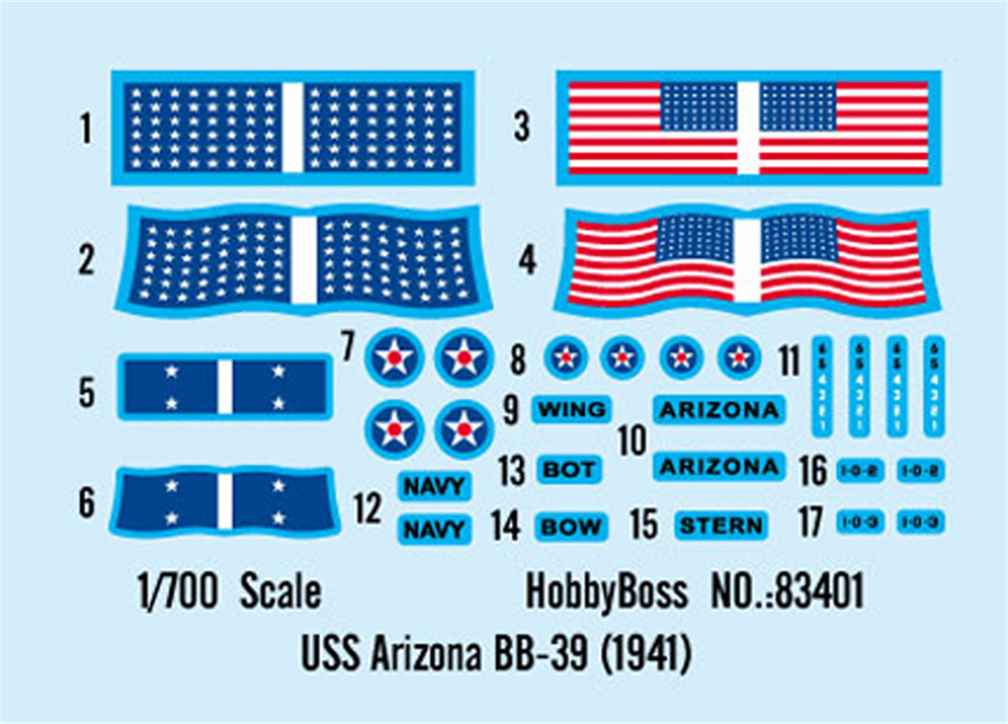 HobbyBoss 83401 1/700 Scale US - Model Kit Uss Arizona ulasan dan harga