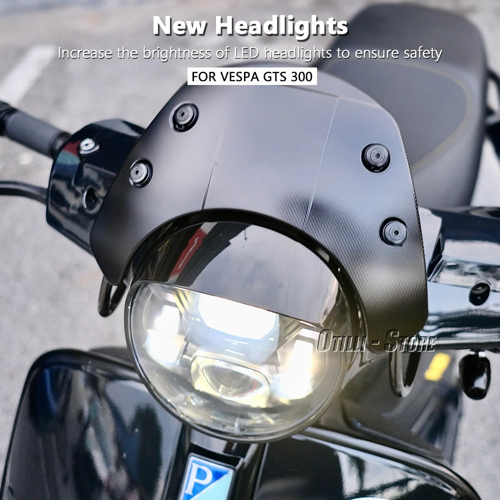 LED Headlight Assembly Black C - Model Kit Vespa ulasan dan harga