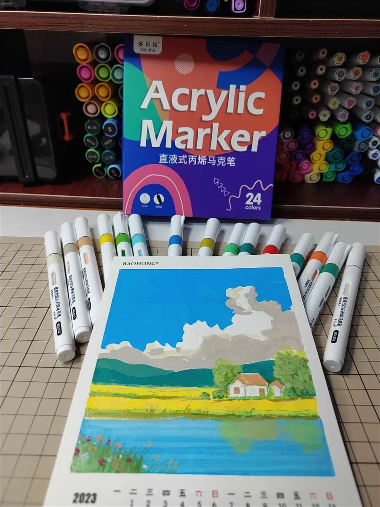 DOLOHA Doloha Acrylic Marker P - Model Kit Markers ulasan dan harga